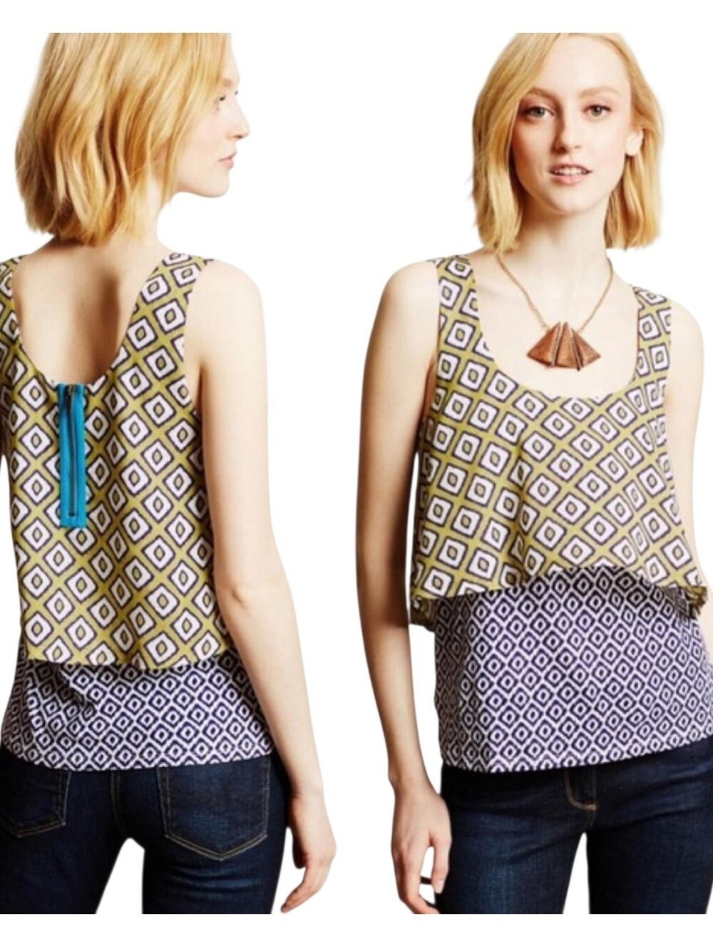 Anthropologie Meadow Rue Throughway Layered Tank Top